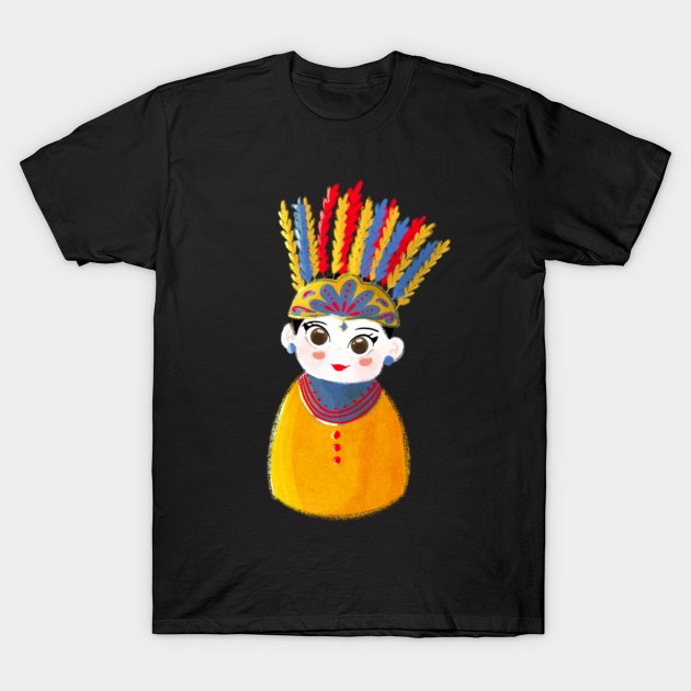 ondel ondel woman from batavia indonesia by xoalsohanifa T-Shirt by xoalsohanifa